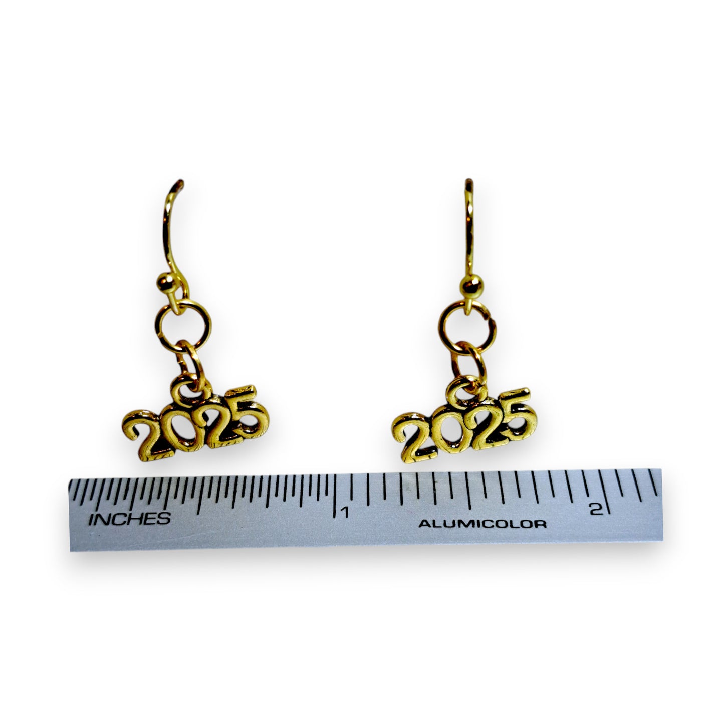 Graduation Bear with Class of 2025 Earrings, Earrings with ruler