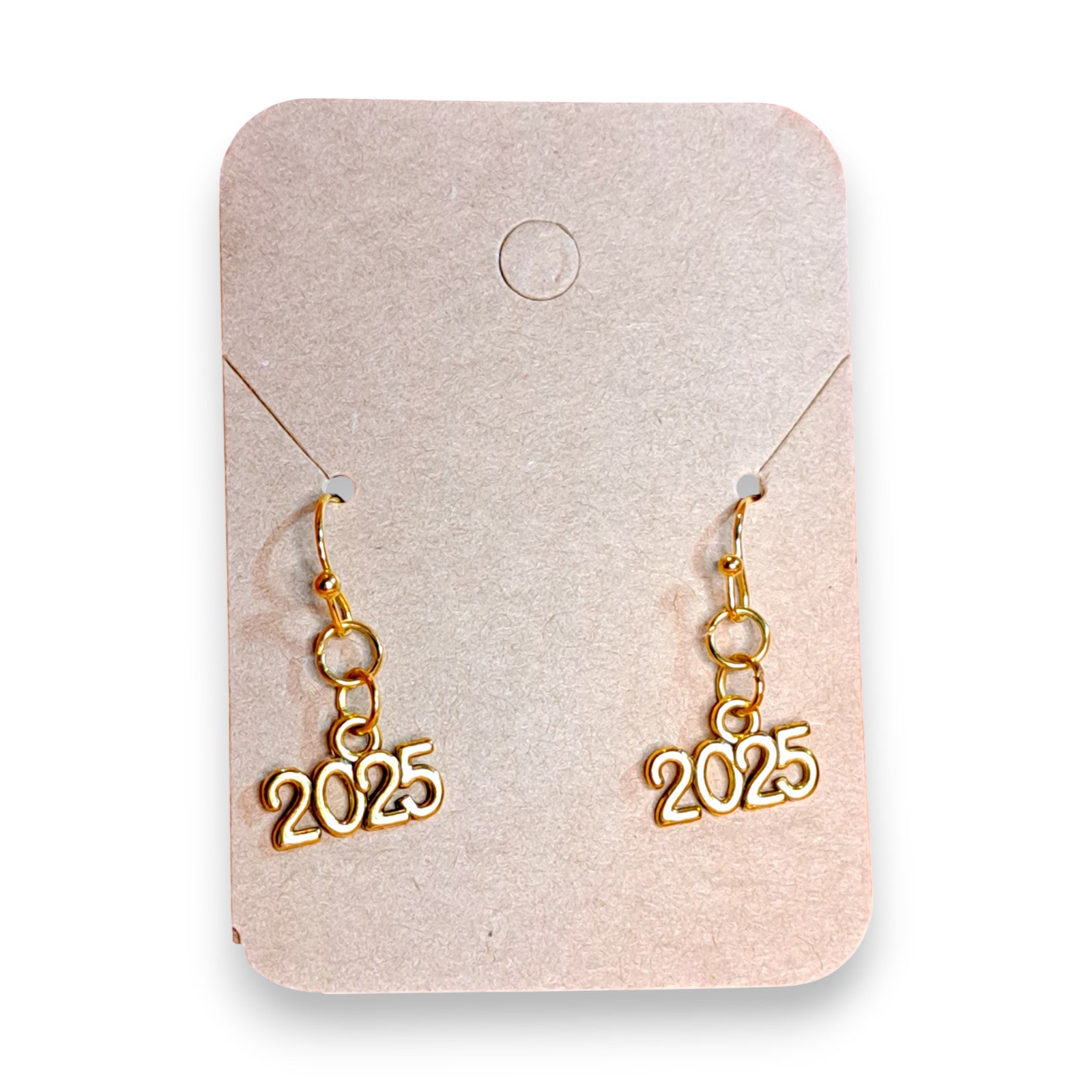 Graduation Bear with Class of 2025 Earrings, view of earrings